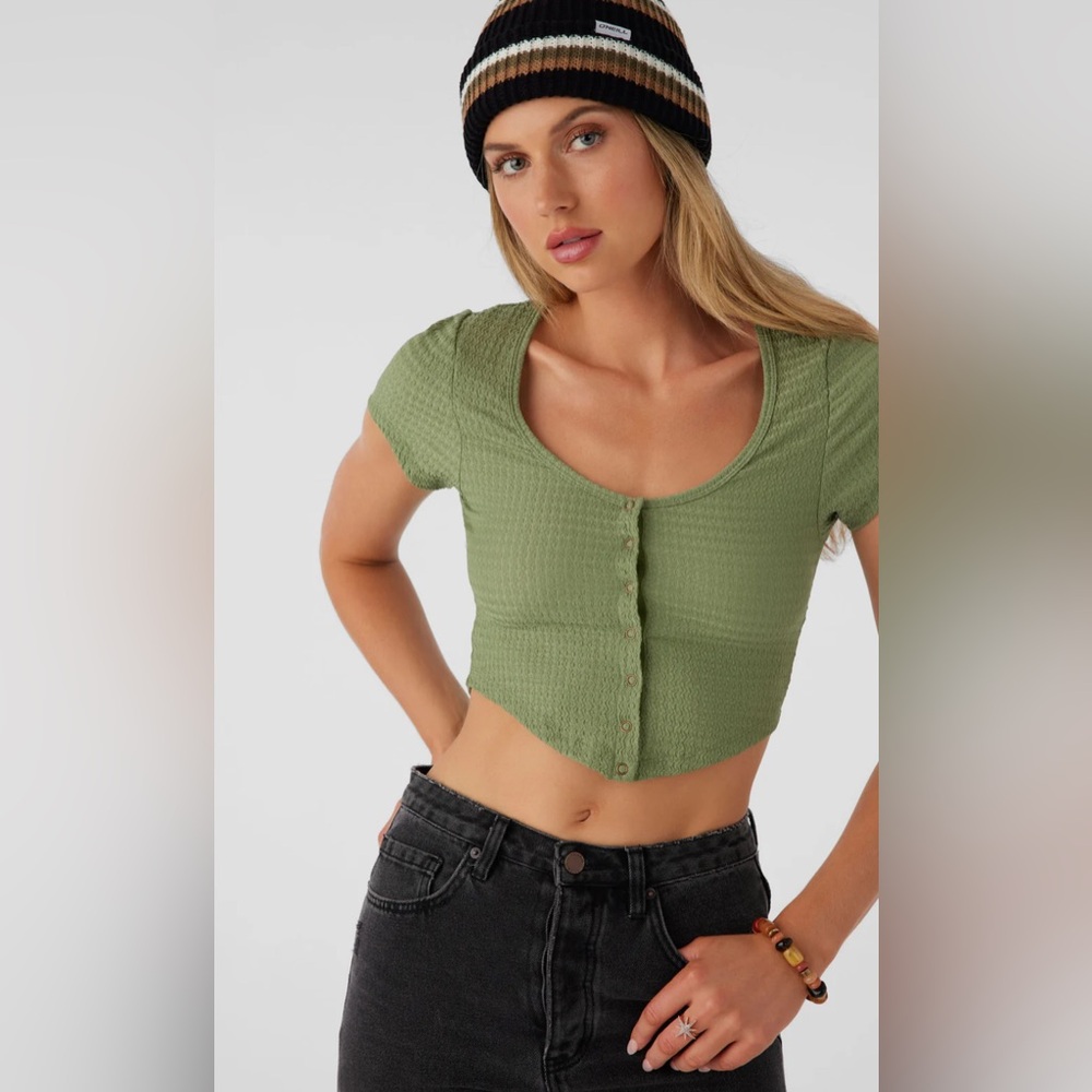 O’Neill Marlena Textured Knit Crop Top